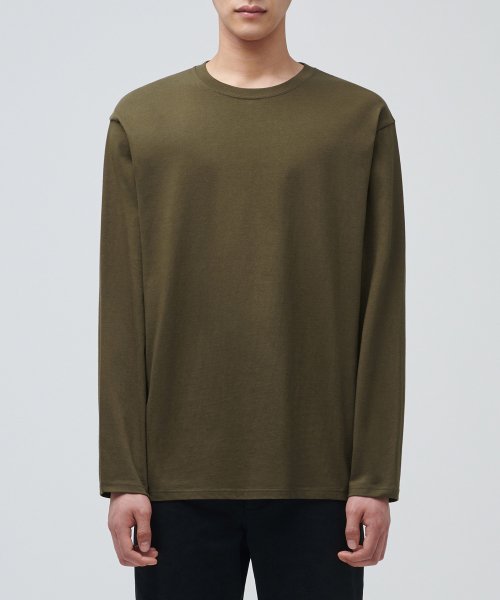무신사 스탠다드() 베이식 긴소매 티셔츠 [올리브] 상품 이미지
