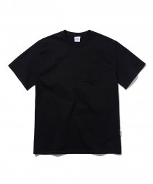 솔리드 포켓 루즈 티셔츠 (BLACK)