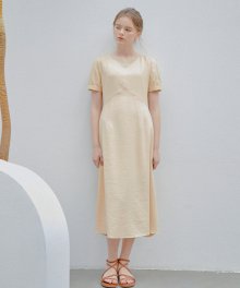 Solar Long Dress_Custard