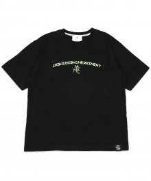 (유니섹스)Arch Lettering T-shirt(BLACK)