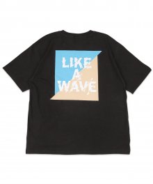 (유니섹스)Like a Wave T-shirt(BLACK)