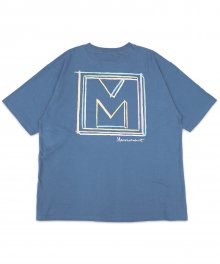 (유니섹스)Drawing Square T-shirt(SOFT BLUE)