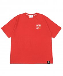 (유니섹스)M Twist Color T-shirt(RED)