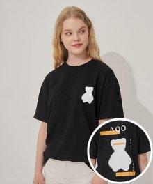 AQO BEAR T-SHIRTS BLACK