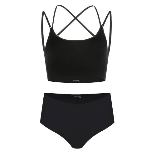 Комплект бралетт трусы COVER UP BRALETTE SET-BLACK