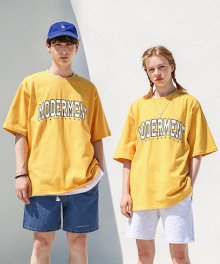 [UNISEX] 아치로고 오버핏 반팔 티셔츠 (옐로우)