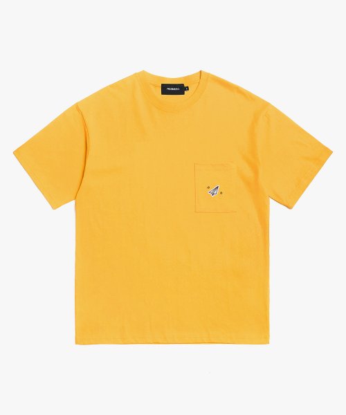 피스메이커(piecemaker) PAPER ICON POCKET TSHIRTS (YELLOW)