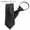 토마스 베일리(THOMAS VAILEY) 자동/지퍼넥타이-콘크리트 블랙 7.5cm