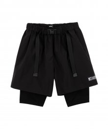DOUBLE LAYER SHORTS black