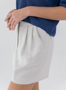 Linen shot pants (soft gray)