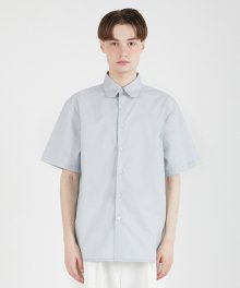 Square Collar Short Sleeve Shirt - Mint Green