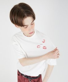 Lips Pocket T-Shirt - Off White