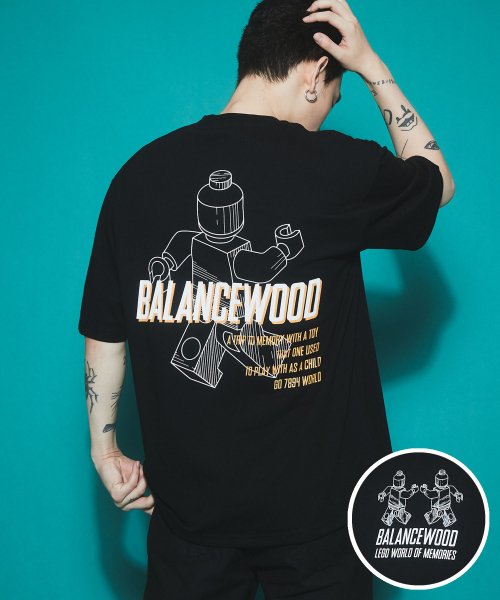 밸런스우드(BALANCEWOOD) LEGO SENSITIVE HALF T-SHIRT (BLACK) - 27,200원 | 무신사 스토어