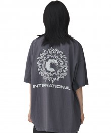 Flame Overfit T-shirts (Charcoal)