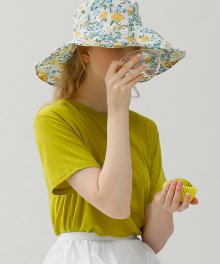 A FLORAL SHIRRING HAT [2 colors]