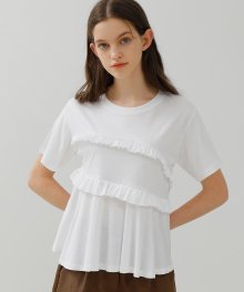 A DOUBLE FRILL T [2 colors]
