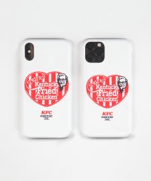 X KFC HEART LOGO 아이폰 케이스 White