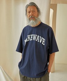 MAKE WAVE LOGO TEE _ NAVY