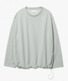 Mesh String L/S T-Shirts [Light Grey]