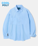 다이아몬드 레이라(DIAMOND LAYLA) Poly Overfit Shirt S37-2 Sky Blue