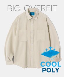 Poly Overfit Shirt S37-2 Beige