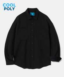 Poly Overfit Shirt S37-2 Black