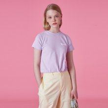 STRING CROP TEE-LIGHT PURPLE