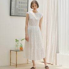LACE SHIRRING ONE-PIECE_WHITE