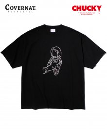 COVERNAT X CHUCKY LINE TEE BLACK