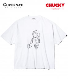 COVERNAT X CHUCKY LINE TEE WHITE