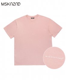 미니 로고 오버사이즈 티셔츠 인디 핑크