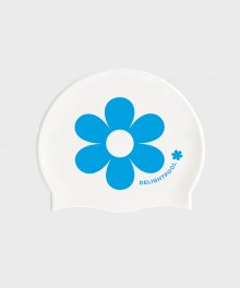 Flower power swim cap - Blue