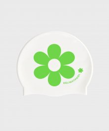 Flower power swim cap -Green