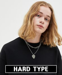 [HARD TYPE] 샤무드 세미오버핏 티셔츠 (DEEP BLACK)