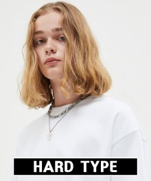 [HARD TYPE] 샤무드 세미오버핏 티셔츠 (WHITE)