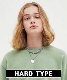 [HARD TYPE] 샤무드 세미오버핏 티셔츠 (FORBA DUSTY GREEN)