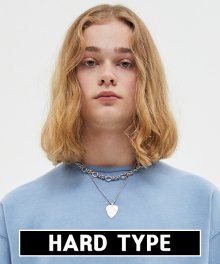 [HARD TYPE] 샤무드 세미오버핏 티셔츠 (BLUE GRAY)