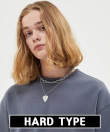[HARD TYPE] 샤무드 세미오버핏 티셔츠 (FORBA STONE GRAY)