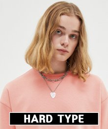 [HARD TYPE] 샤무드 세미오버핏 티셔츠 (NEW PALE PINK)