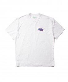소프트 로고 루즈핏 크루넥 반팔 티셔츠 화이트