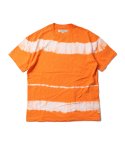 슬로우포크(SLOWPOKE) 스트라이프 타이다이 루즈핏 크루넥 반팔 티셔츠 오렌지