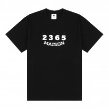 MAISON LOGO HALF T-SHIRTS BLACK