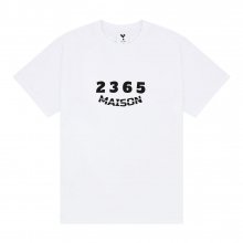 MAISON LOGO HALF T-SHIRTS WHITE