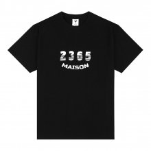 MAISON SHADOW LOGO HALF T-SHIRTS BLACK