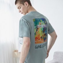 코튼 GAME LOVE SET 그린 반팔 티셔츠 (FAIBE8758)