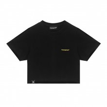 ESSENTIAL 크롭 반팔 티셔츠(블랙)