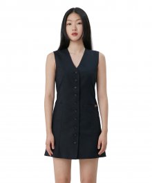 C BUTTON POINT DRESS_NAVY