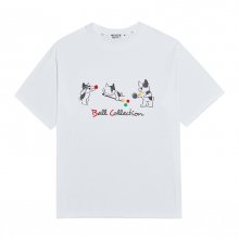 [볼컬렉션]BC 볼 컬렉션 로고 1/2 티셔츠 화이트