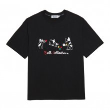[볼컬렉션]BC 볼 컬렉션 로고 1/2 티셔츠 블랙