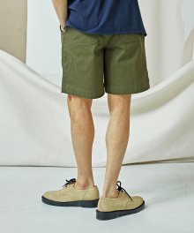TWO TUCK WORK SHORTS _ OLIVE